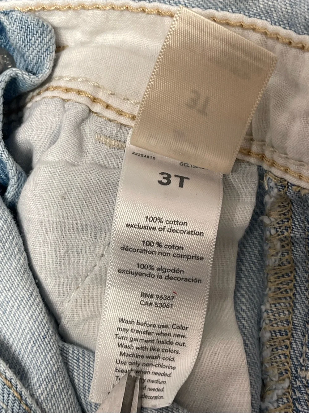 OshKosh B'gosh Vestbak Polka Dot Light Wash Denim Overalls 3T Rare